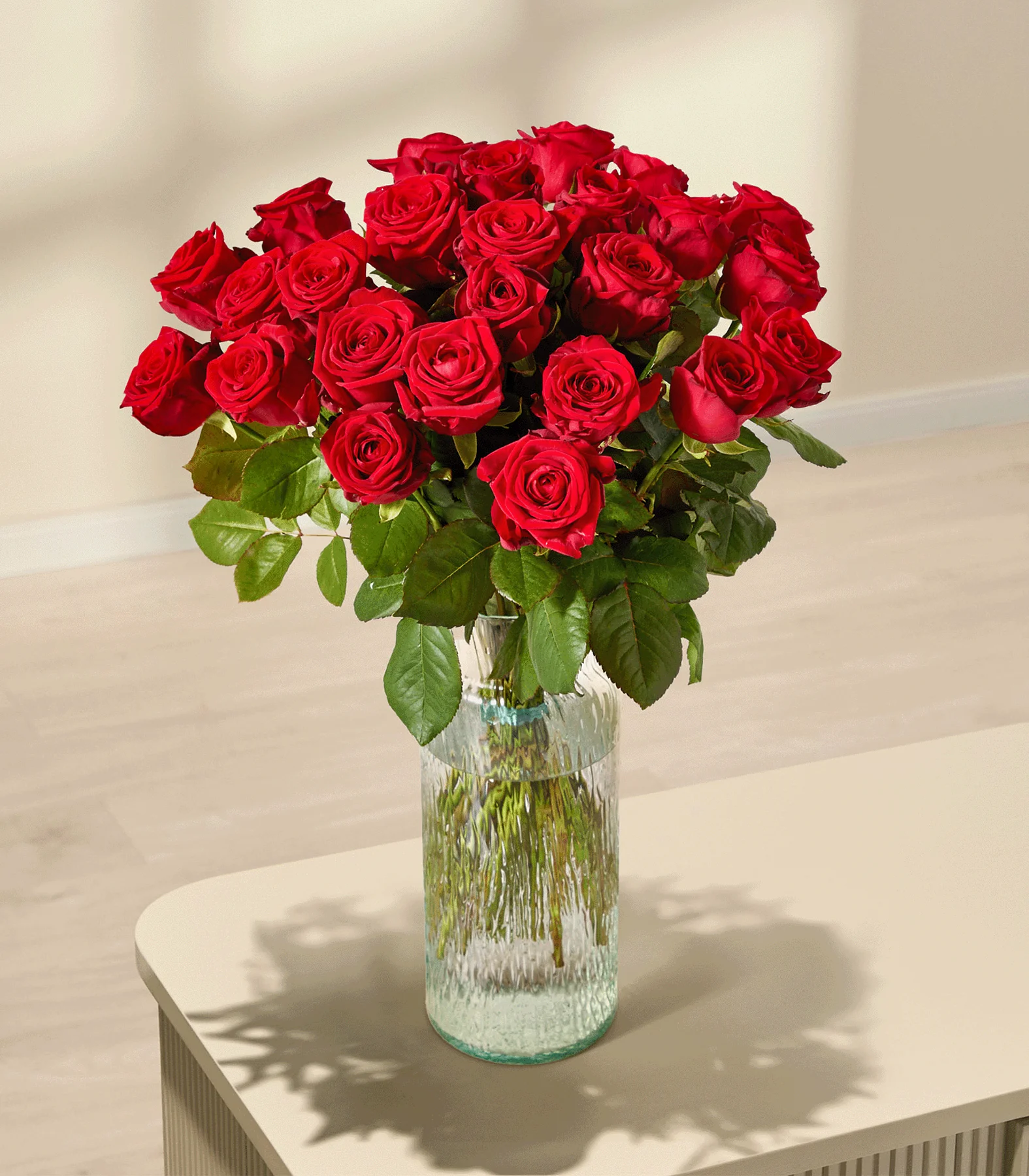 25 rote Premium-Rosen als ausdrucksstarker Blumenstrauß